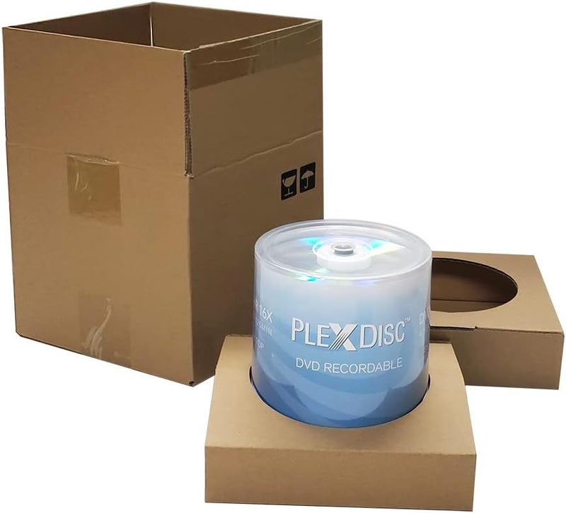 PlexDisc DVD+R 4.7GB 16x Recordable Media Silver Top Disc - 100 Disc Spindle (FFP) 63C-115-BX Black - Image 2